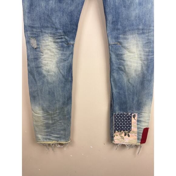 Billionaire Boys Club Men’s Size 30 Patchwork Floral Jeans Streetwear Denim - Picture 6 of 15